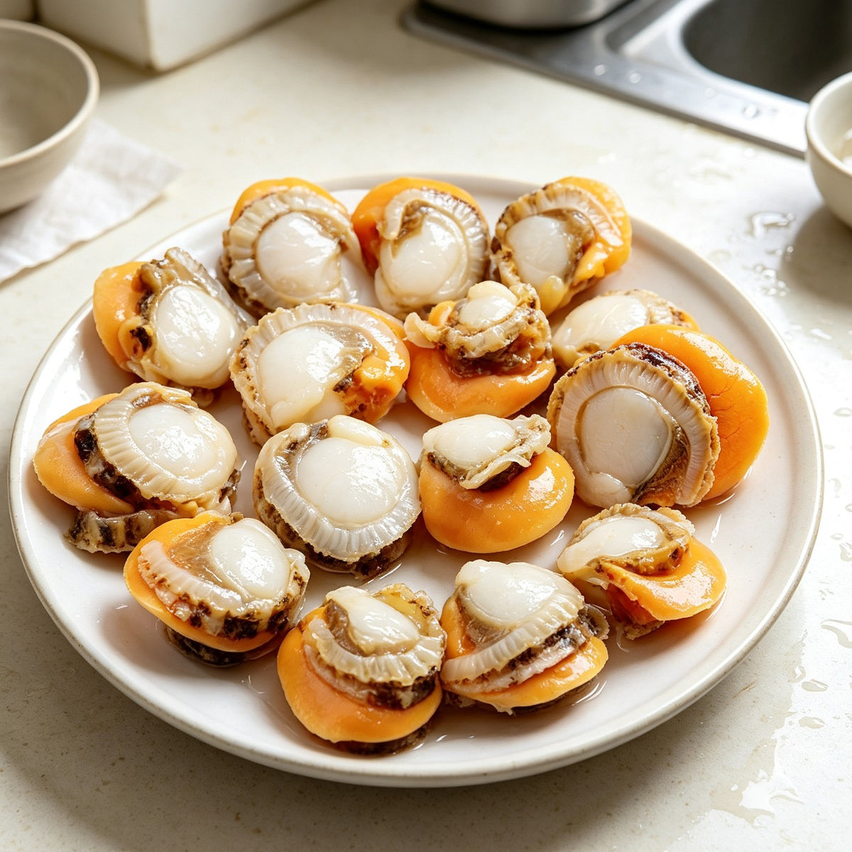 Half Shell Scallops with Roe - image 1