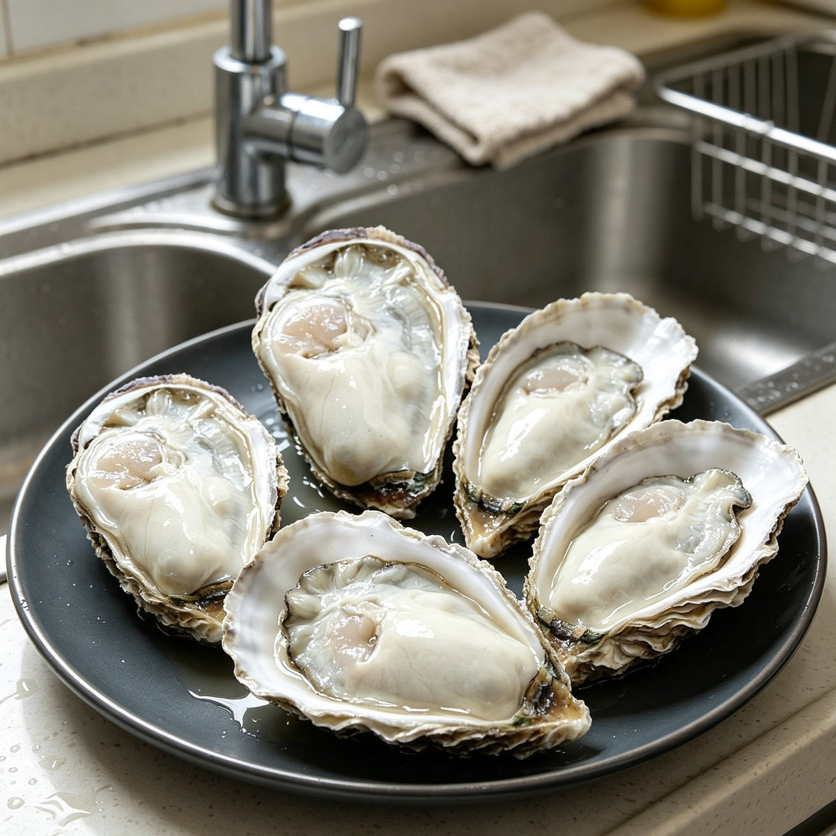 Fresh Raw Oysters Half Shell - image 2